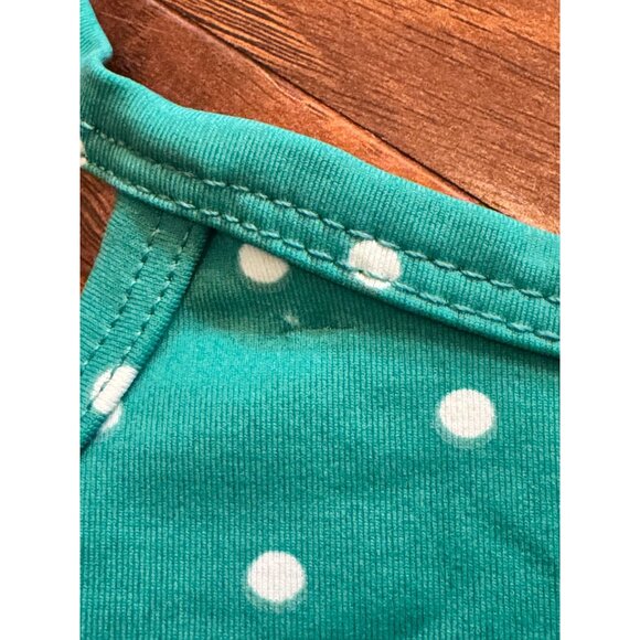 NWT Ricrac & Ruffles Toddler Polka Dot Teal Infant Two-Piece Swimsuit Bikini 18m - Picture 3 of 5